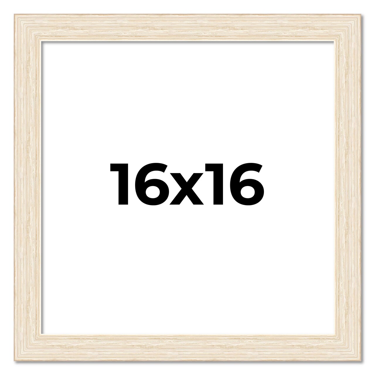 16x16 Wide Barnwood Picture Frame with UV-Resistant Acrylic & Acid Free Backing, Available in 6 Paint Finishes - Grey, Brown, White, and Black